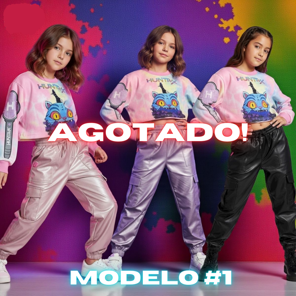 CONJUNTO KPOP NIÑAS PANTALÓN + BUZO TALLAS 4 A 16