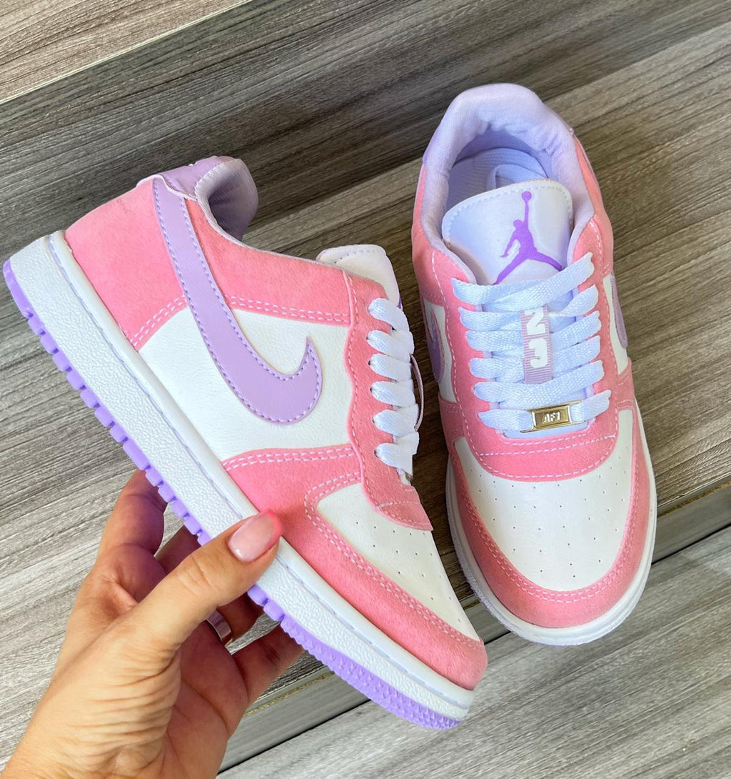 NIKE AIR FORCE ONE COLOR CORAL LILA TALLAS 34 A 40