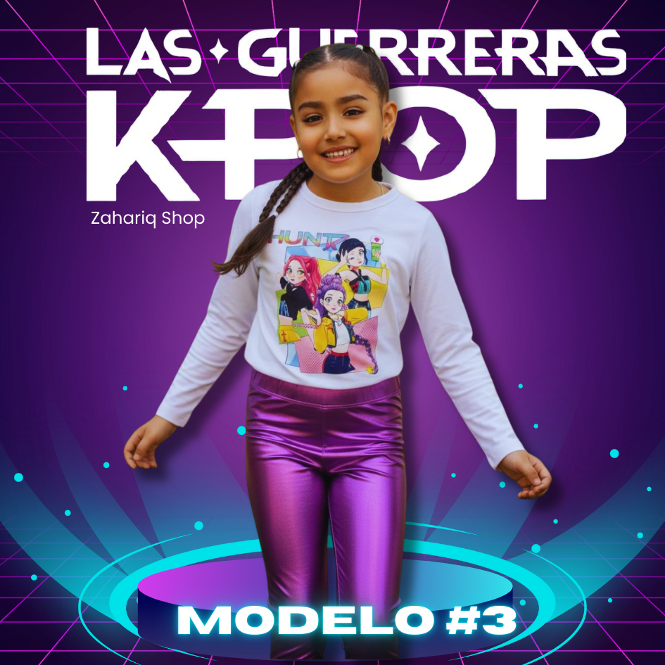 CONJUNTO KPOP NIÑAS LICRA + SWEATER TALLAS 4 A 16