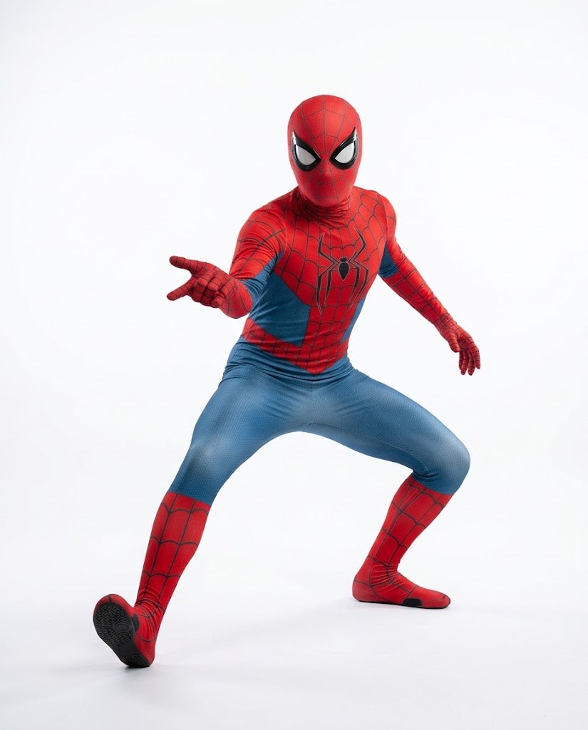 Disfraz Spider-Man realista puesto