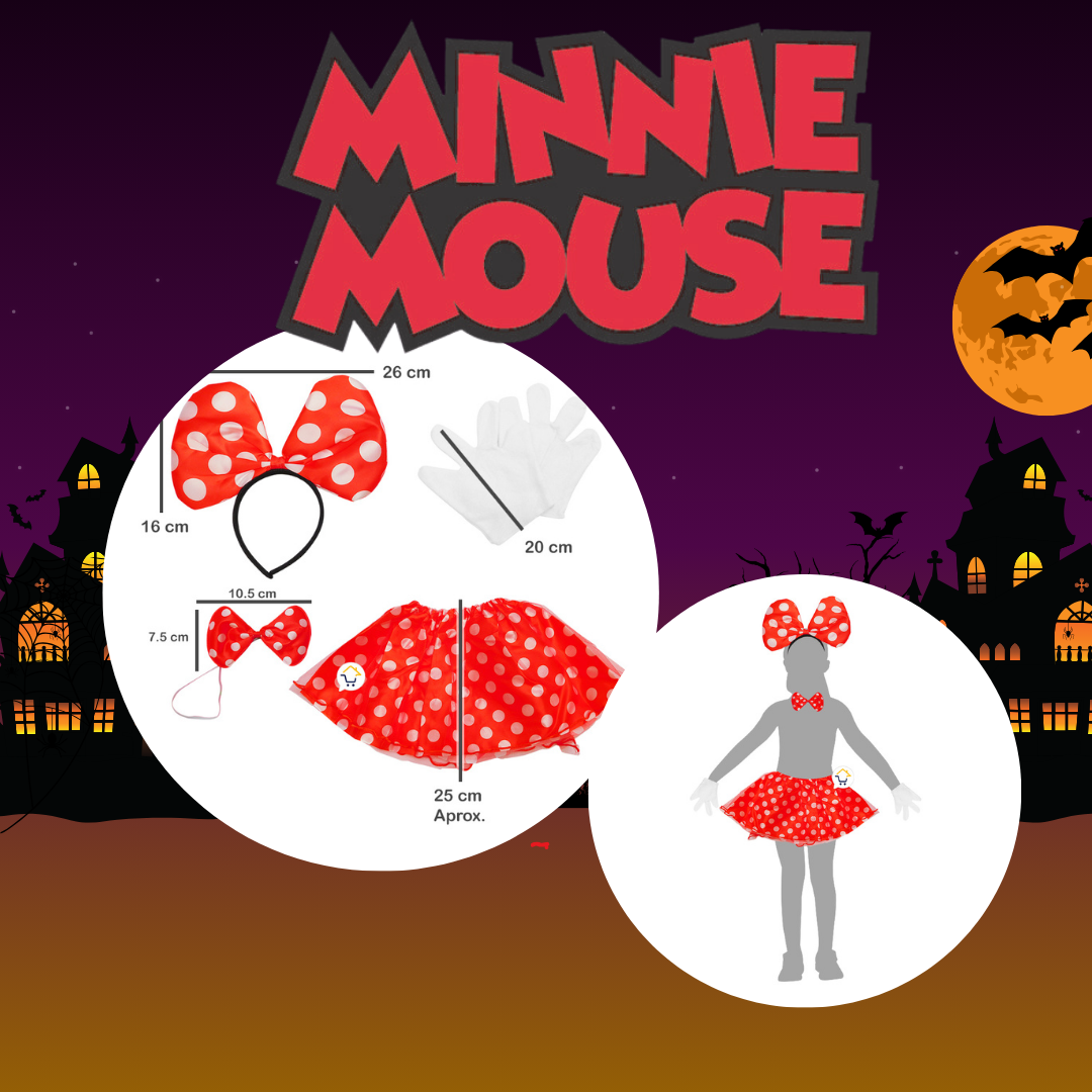 DISFRAZ MINNIE TALLA ÚNICA NIÑA DE 3 A 7 AÑOS