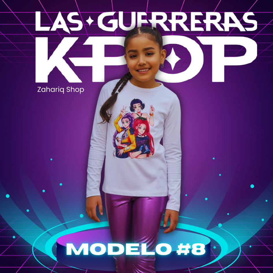 CONJUNTO KPOP NIÑAS LICRA + SWEATER TALLAS 4 A 16