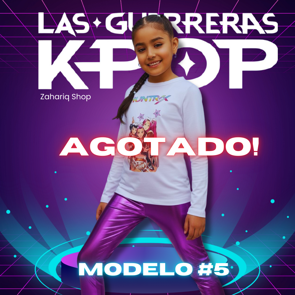 CONJUNTO KPOP NIÑAS LICRA + SWEATER TALLAS 4 A 16