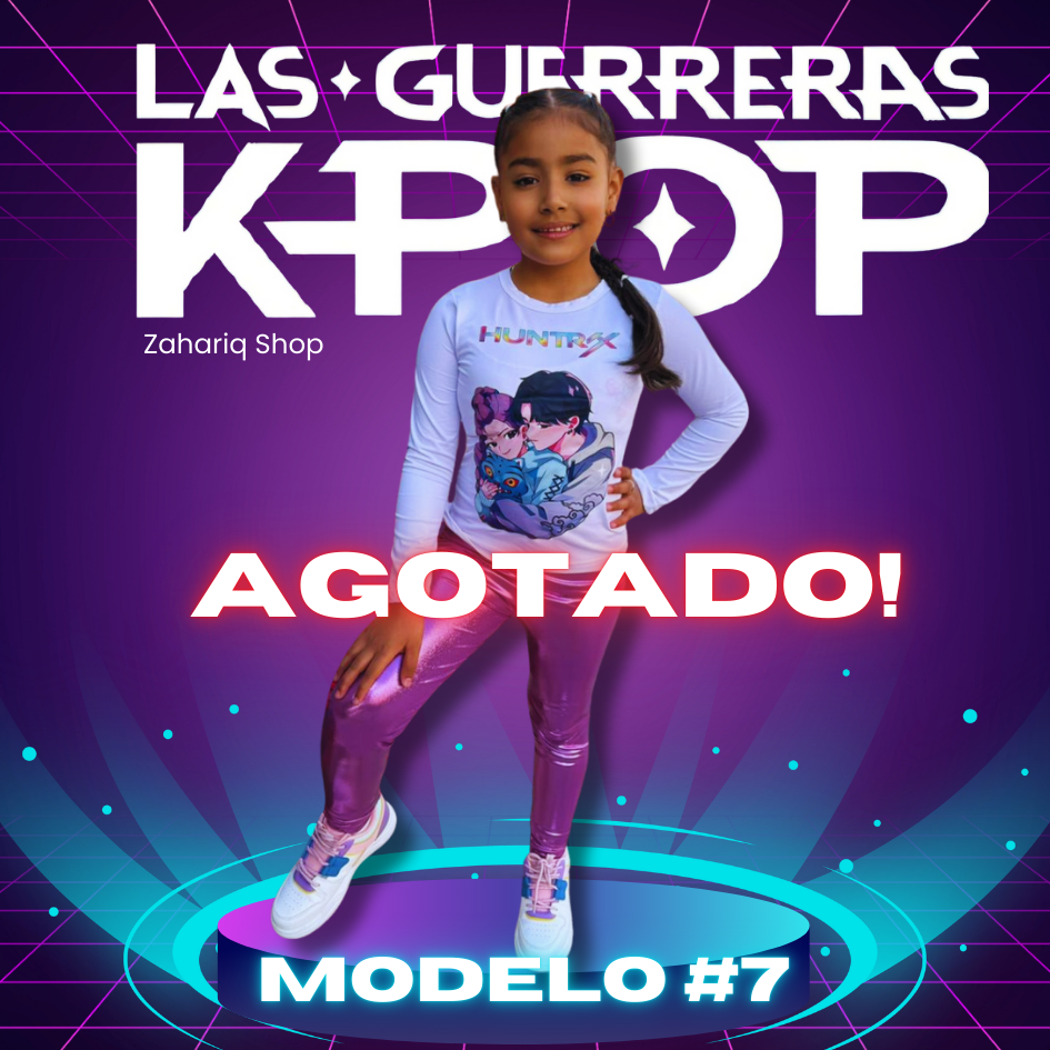 CONJUNTO KPOP NIÑAS LICRA + SWEATER TALLAS 4 A 16