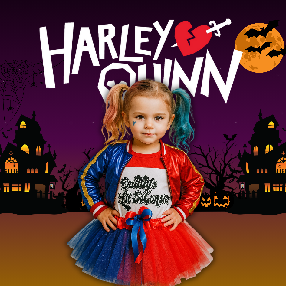 DISFRAZ HARLEY QUINN CALIDAD PREMIUM TALLAS 2 A 12