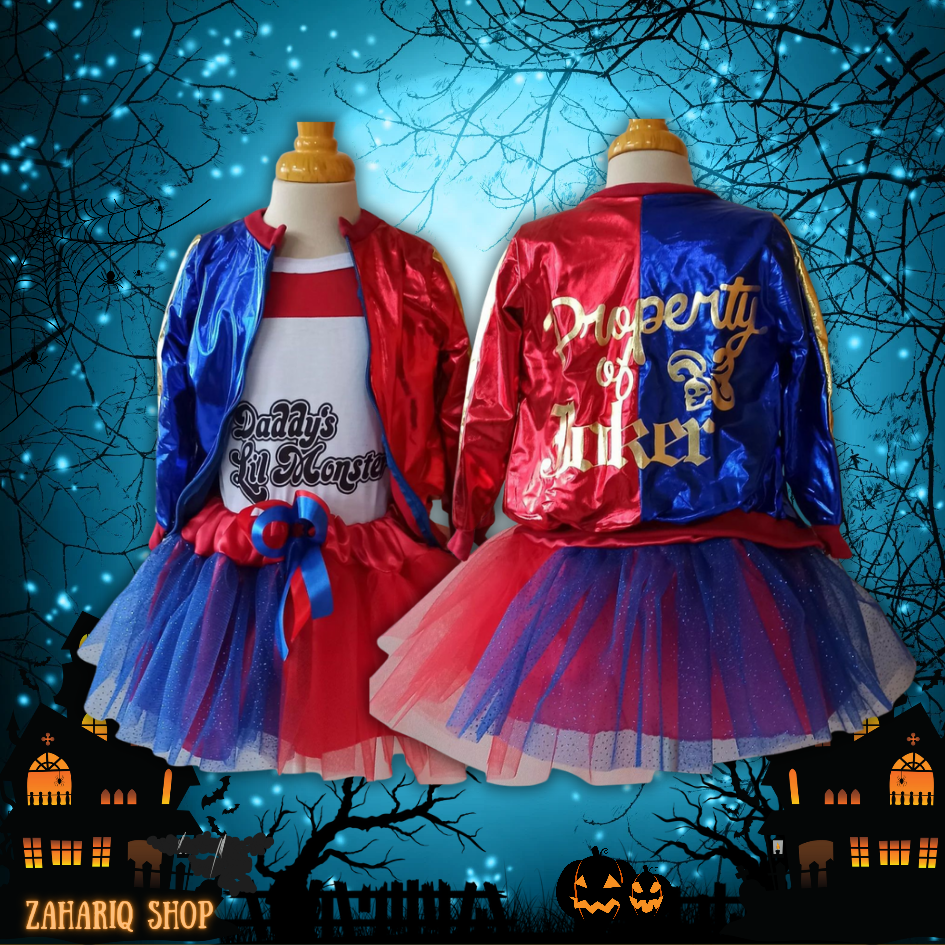 DISFRAZ HARLEY QUINN CALIDAD PREMIUM TALLAS 2 A 12
