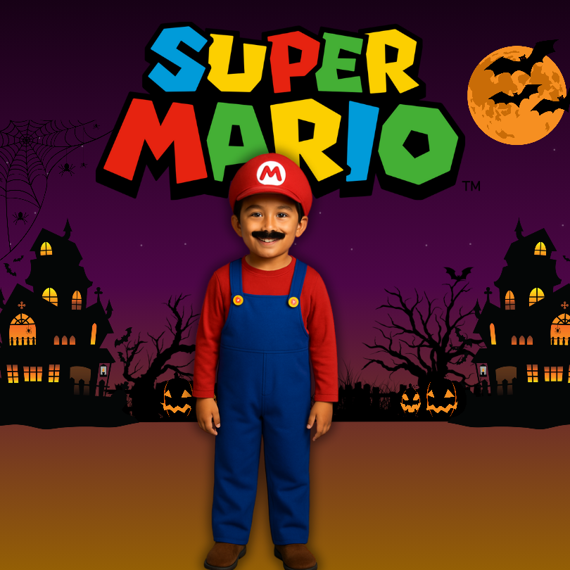 DISFRAZ MARIO BROS CALIDAD PREMIUM TALLAS 2 A 12