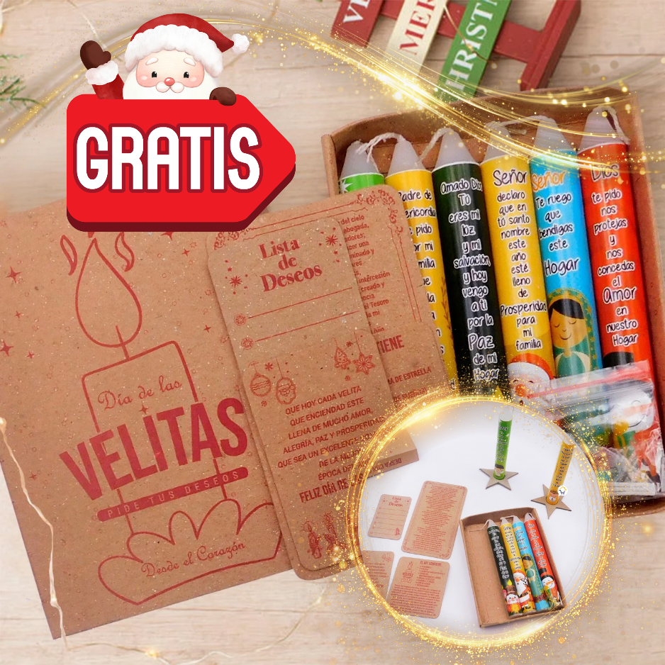 SÚPER KIT NAVIDEÑO GRATIS VELITAS DE LOS DESEOS